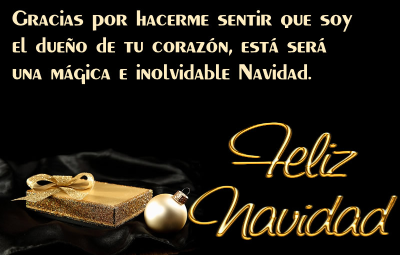 Imagen con fondo negro con regalo de navidad y bolas decorativas de navidad 